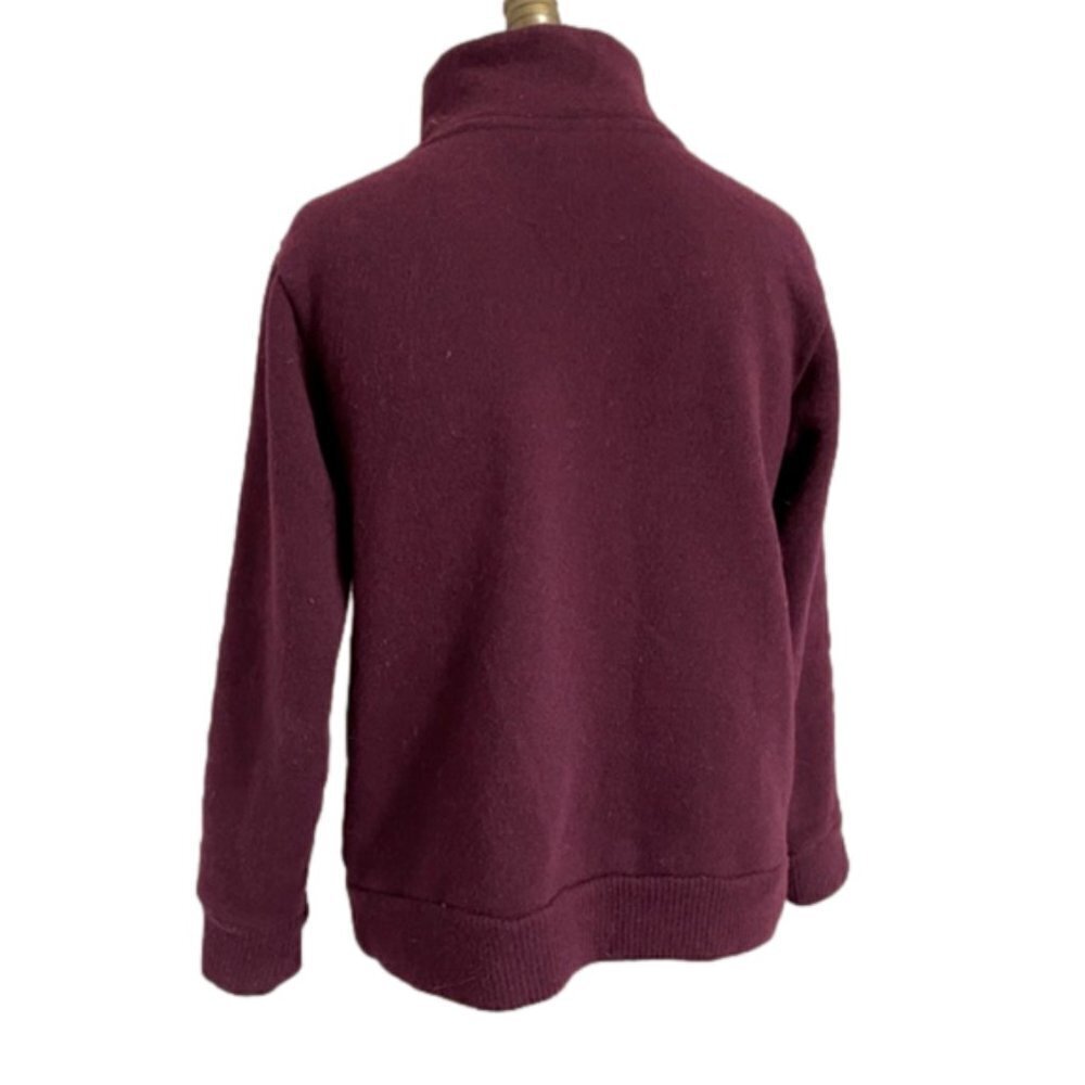 Patagonia Deep Plum Woolie Fleece 1/4 Zip Pullover Top - S ♻️ - Picture 9 of 11